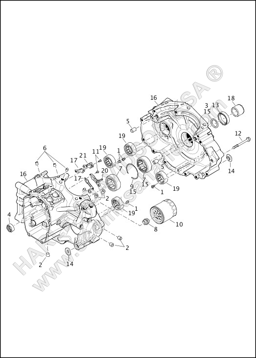 CRANKCASE AND ENGINE OIL FILTER